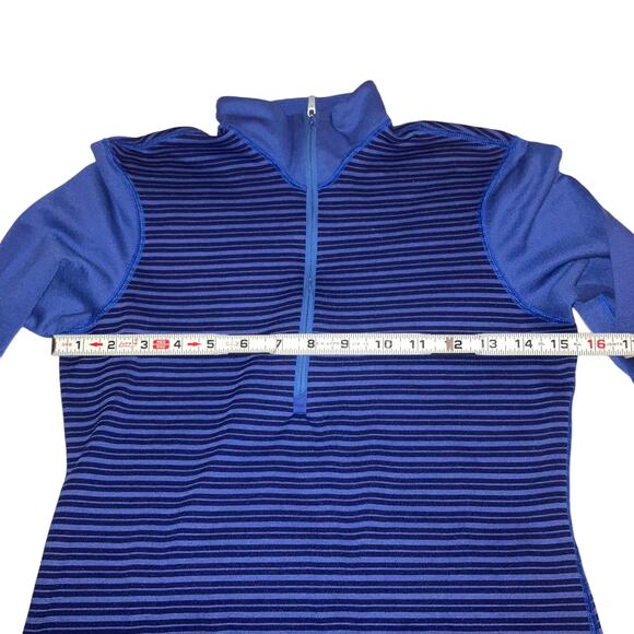Patagonia Capilene 3 Zip Neck Top Blue Stripe Long Sleeve Women’s Size XS - Picture 9 of 12